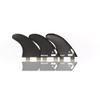 DORSAL Surfboard Fins Thruster 3 Set FCS Compatible Black Medium Fiberglass with Hexcore view 4