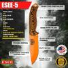 ESEE-5 1095 Carbon Steel, Black Kydex Sheath (Orange Blade, Orange/Black G10 3D Handle) view 2