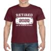 ALLNTRENDS Men's T Shirt Retired 2020 Not My Problem Anymore Funny Shirt Fun Tee (M, Maroon) view 1