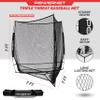 PowerNet Triple Threat Baseball Net, 3 Way 7' x 7' Batting, Hitting & Pitching Net Covers 147 Sq Ft, Softball & Baseball Training Equipment (Black) view 3