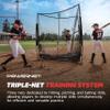 PowerNet Triple Threat Baseball Net, 3 Way 7' x 7' Batting, Hitting & Pitching Net Covers 147 Sq Ft, Softball & Baseball Training Equipment (Black) view 4