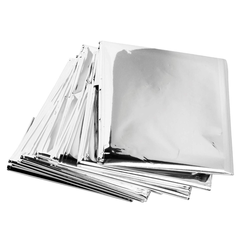 ASA TECHMED Emergency Mylar Thermal Blankets Bulk, Space Blanket Survival kit Camping Blanket, First Aid Kit for Outdoors, Survival, Hiking, Natural Disasters, First Aid, Marathons. 15 Pcs