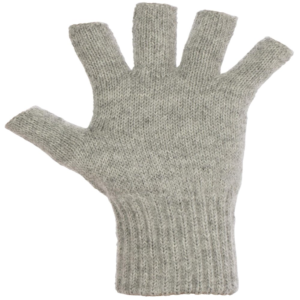 AndeanSun Darn Warm Alpaca Fingerless Gloves 2023 Updated US Sizing-Perfect Fit (Ash Light Grey - 90% Alpaca, X-Large)