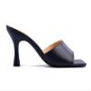 Cape Robbin Allure Womens Dressy Peep Toe Clear Transparent Strap Slip On Clear Heels - Nude (Black Pu, 6) view 1