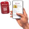 Dynotag Sentry Series Solid Metal Web Enabled Smart Luggage Tag ID + Steel Loop, Anodized Aluminum with DynoIQ & Lifetime Recovery Service (Ruby Red) view 2
