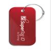 Dynotag Sentry Series Solid Metal Web Enabled Smart Luggage Tag ID + Steel Loop, Anodized Aluminum with DynoIQ & Lifetime Recovery Service (Ruby Red) view 3