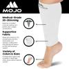 Mojo - Compression Socks Footless for Women and Men 20-30mmHg - Big and Tall Medical Leg Compression Sleeve for Flying, Nurses, Travel Circulation - White, 3X-Large - A604 view 2