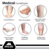 Mojo - Compression Socks Footless for Women and Men 20-30mmHg - Big and Tall Medical Leg Compression Sleeve for Flying, Nurses, Travel Circulation - White, 3X-Large - A604 view 4