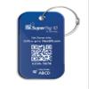 Dynotag Sentry Series Solid Metal Web Enabled Smart Luggage Tag ID + Steel Loop, Anodized Aluminum with DynoIQ & Lifetime Recovery Service (Sapphire Blue) view 1