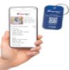 Dynotag Sentry Series Solid Metal Web Enabled Smart Luggage Tag ID + Steel Loop, Anodized Aluminum with DynoIQ & Lifetime Recovery Service (Sapphire Blue) view 2