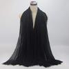 Black Scrves Women Viscose Maxi Crinkle Cloud Hijab view 2