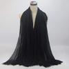 Black Scrves Women Viscose Maxi Crinkle Cloud Hijab view 3