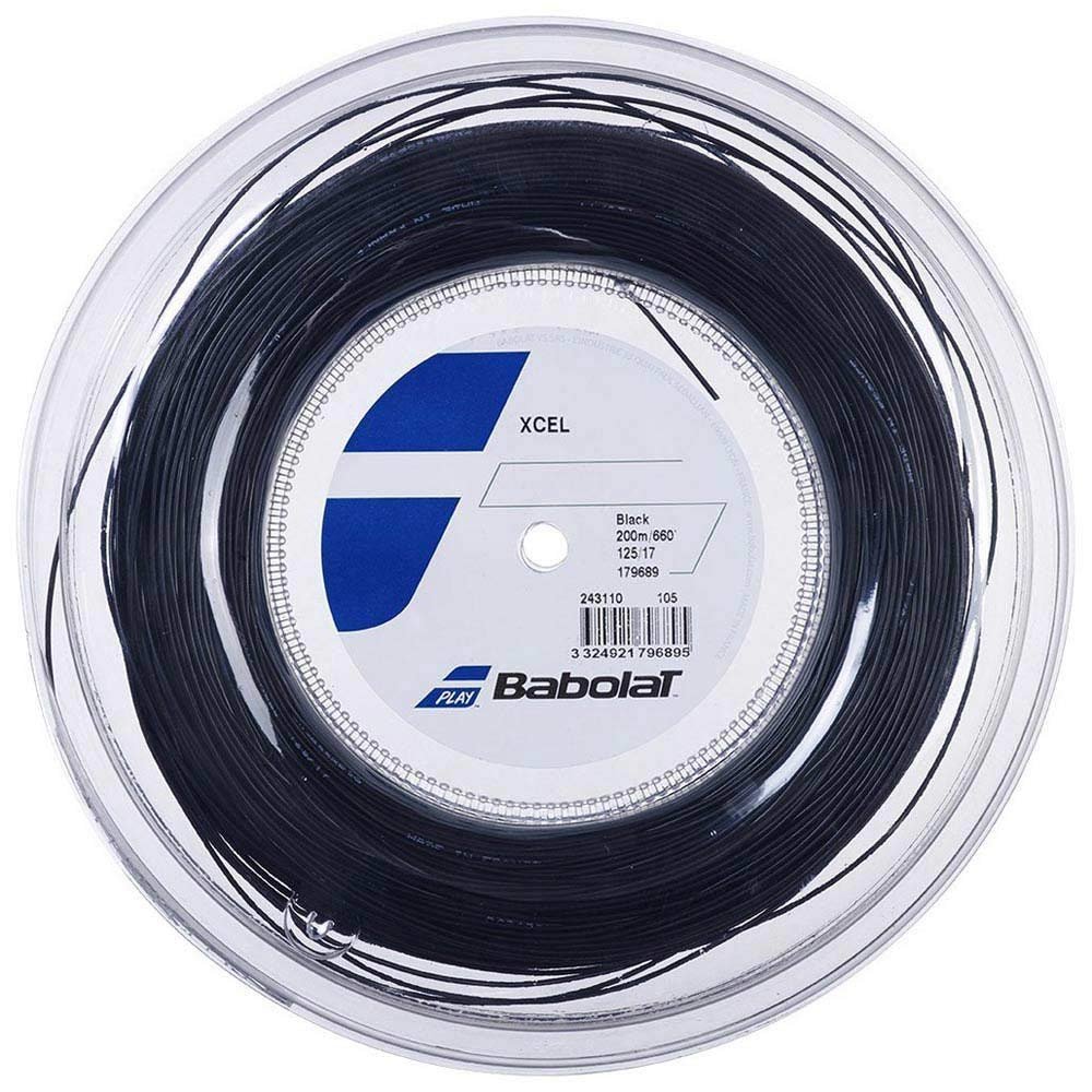 Babolat Xcel Tennis String - Black - 1.25mm/17G - 200m (660ft) Reel