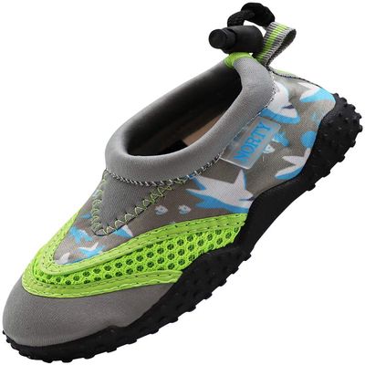 NORTY Wave Aqua Sock - Water Shoes for Kids - Swim Shoes for Kids - Beach Shoes for Kids - Water Socks - Aqua Shoes - Swimming Shoes - Dolphin Grey, Lime