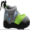 NORTY Wave Aqua Sock - Water Shoes for Kids - Swim Shoes for Kids - Beach Shoes for Kids - Water Socks - Aqua Shoes - Swimming Shoes - Dolphin Grey, Lime view 3