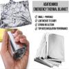 ASA TECHMED Emergency Mylar Thermal Blankets Bulk, Space Blanket Survival kit Camping Blanket, First Aid Kit for Outdoors, Survival, Hiking, Natural Disasters, First Aid, Marathons. 25 Pcs view 3