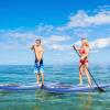 Goplus Inflatable Stand Up Paddle Board, 10FT/10.5FT/11FT SUP with Accessory Pack, Adjustable Paddle, Carry Bag, Fin, Hand Pump, Leash, Repair Kit (Navy Blue, 10.5 FT) view 2