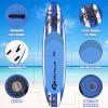 Goplus Inflatable Stand Up Paddle Board, 10FT/10.5FT/11FT SUP with Accessory Pack, Adjustable Paddle, Carry Bag, Fin, Hand Pump, Leash, Repair Kit (Navy Blue, 10.5 FT) view 4
