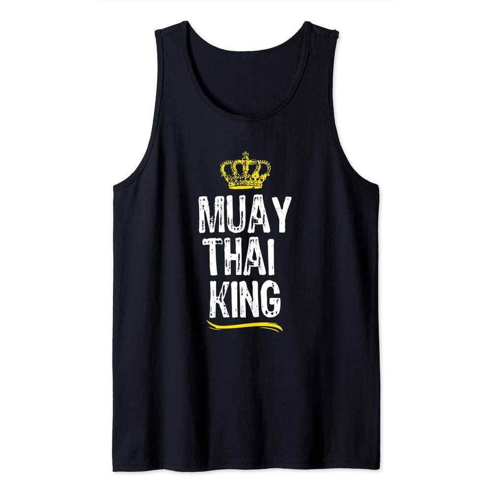 Muay Thai King Men Boys Boxing Funny Tank Top