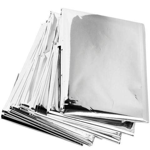 ASA TECHMED Emergency Mylar Thermal Blankets Bulk, Space Blanket Survival kit Camping Blanket, First Aid Kit for Outdoors, Survival, Hiking, Natural Disasters, First Aid, Marathons. 20 Pcs