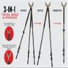 Allen Company Axial Shooting Stick - Adjustable Tripod/Bipod/Monopod 61 inch by Allen with Quick-Snap & Rubber Grip Cradle, Black view 3