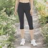 Energy Zone Women's Cotton Stretch High Waist Crop Legging, Charcoal Heather, Large view 4