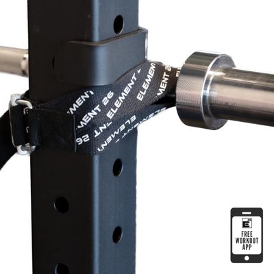 BarBelts Squat Rack Accessory (Sold as a Pair) - Lock The Barbell Into The Rack To Turn Squat Racks Into a Full Gymnastics Suite - Gymnastics Bar - Functional Fitness - Muscle Ups - Home Gym