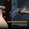 BarBelts Squat Rack Accessory (Sold as a Pair) - Lock The Barbell Into The Rack To Turn Squat Racks Into a Full Gymnastics Suite - Gymnastics Bar - Functional Fitness - Muscle Ups - Home Gym view 3