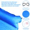 OSAGE RIVER Self Inflating Sleeping Pad with Built-in Pillow, Compact Memory Foam Sleep Mat, Camping Air Mattress for Tent, Travel, Backpacking, or Hiking, Blue view 3