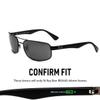 IKON LENSES Replacement Lenses for RB3445 64mm Ray Ban (Polarized) - Fits RayBan RB 3445 Sunglasses (Brown) view 2