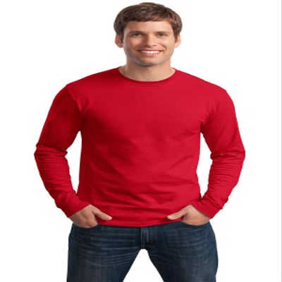 Hanes 6.1 oz. Tagless Long-Sleeve T-Shirt (5586) Deep Red, 3XL