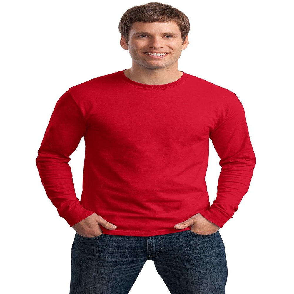 Hanes 6.1 oz. Tagless Long-Sleeve T-Shirt (5586) Deep Red, 3XL