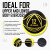 ZIVA Medicine Exercise Ball - Durable Rubber Shell, Easy-Grip Textured Finish - Strength Training, Core Workouts - Black 4lb view 4
