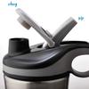 WAVE Water Bottle (1) 20 oz Single Pak | Vacuum Insulated Stainless Steel Bottle | Wide Mouth | Straw Lid with Chug Spout | Stainless Steel Straw, Silicone Grip, Silicone Boot | Easy Ice Load view 2