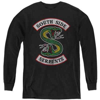 A&E Designs Riverdale Kids Long Sleeve Shirt South Side Serpents Black Tee, MD