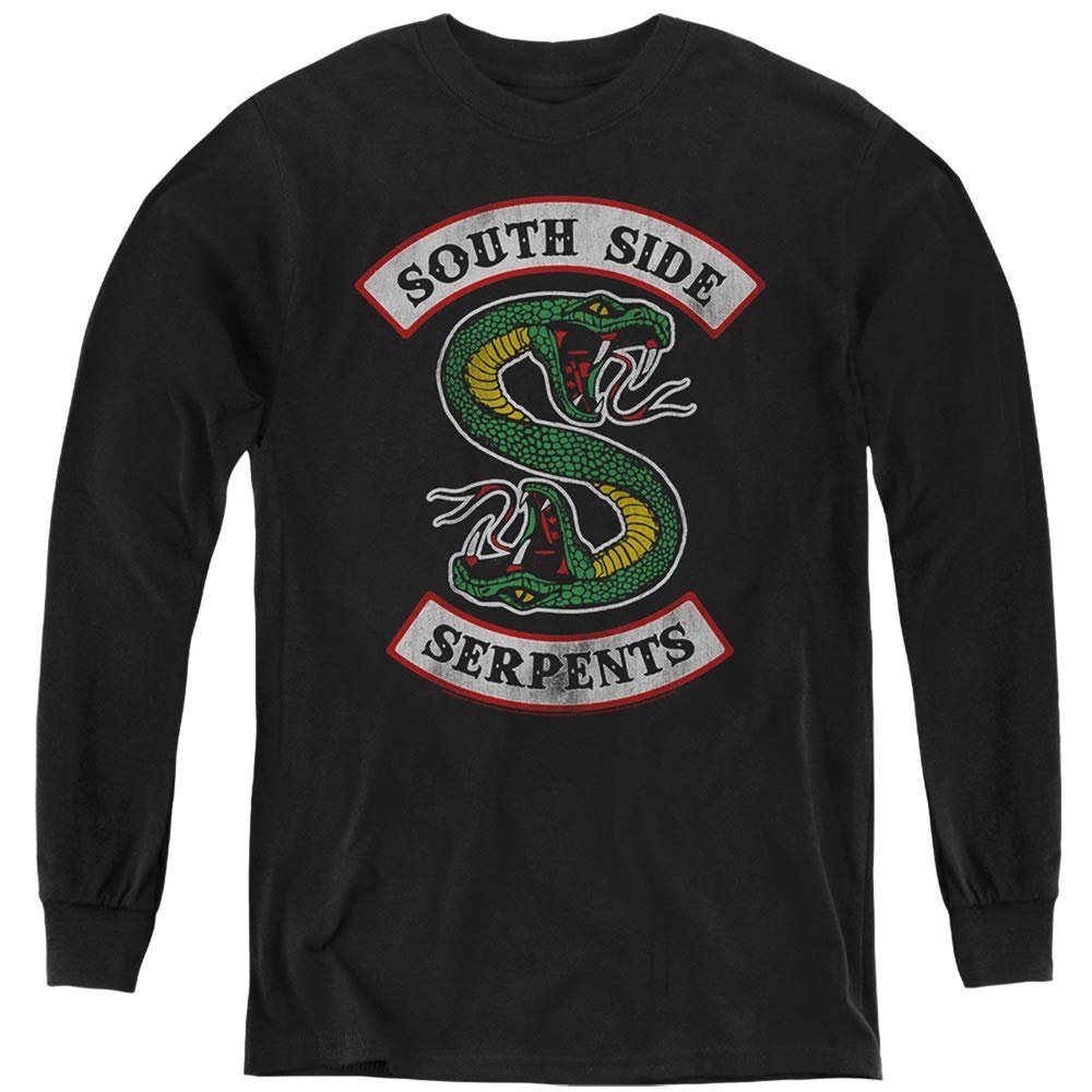 A&E Designs Riverdale Kids Long Sleeve Shirt South Side Serpents Black Tee, MD