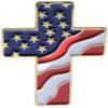 Christian American USA Flag Cross Hat or Lapel Pin PMS934 F4D10Z view 1