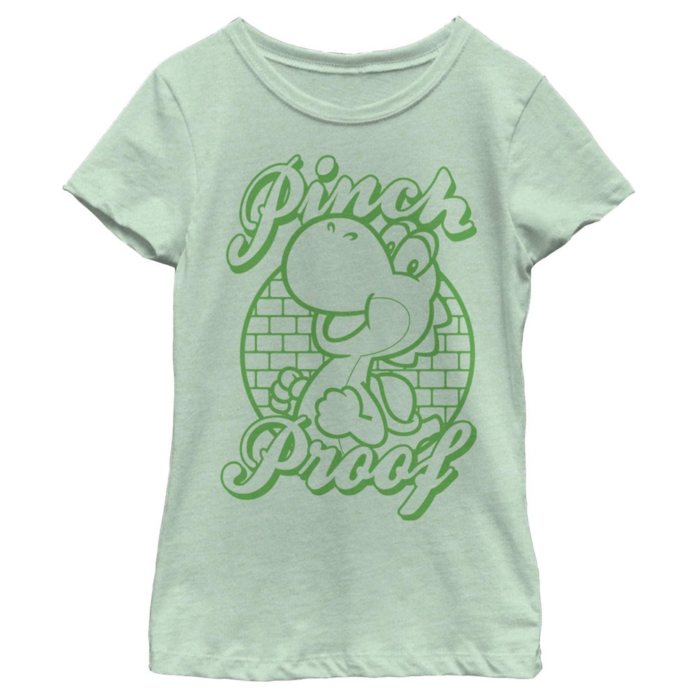 Fifth Sun girls Nintendo Pinch Proof Yoshi Short Sleeve Tee T Shirt, Mint, X-Small US