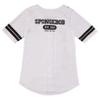 SPONGEBOB SQUAREPANTS Ladies Baseball Jersey - Spongebob, Mr Krabs, Squidward, Patrick Star - Mesh Button Down Baseball Jersey (White Baseball, X-Large) view 2