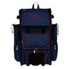 Boombah Rolling Superpack 2.0 3DHC Baseball/Softball Gear Bag - 23-1/2" x 13-1/2" x 9-1/2" - Navy/Red - Telescopic Handle - Holds 4 Bats - Wheeled Version view 1