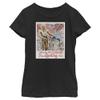 Star Wars Girl's R2-D2 and C-3P0 Line Pattern T-Shirt Black, X-Large view 1