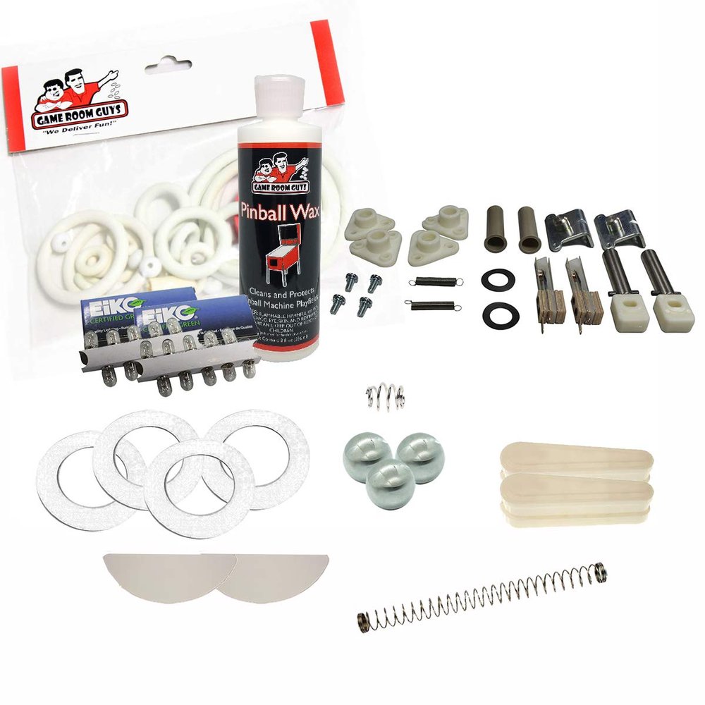 Game Room Guys White Premium Pinball Maintenance Kit Compatible with Gottlieb Raven Pinball Machine 1986
