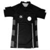 GK Ref Gear Men's Soccer Referee Jersey Short Sleeve (Large) Black view 1