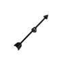 Luxe Modz Arrow and Heart Anodized Titanium Industrial Barbell Black and Rainbow 14ga - 2pc view 2