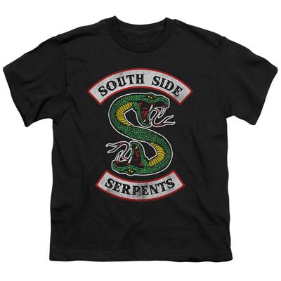 A&E Designs Riverdale Kids T-Shirt South Side Serpents Black Tee, XL
