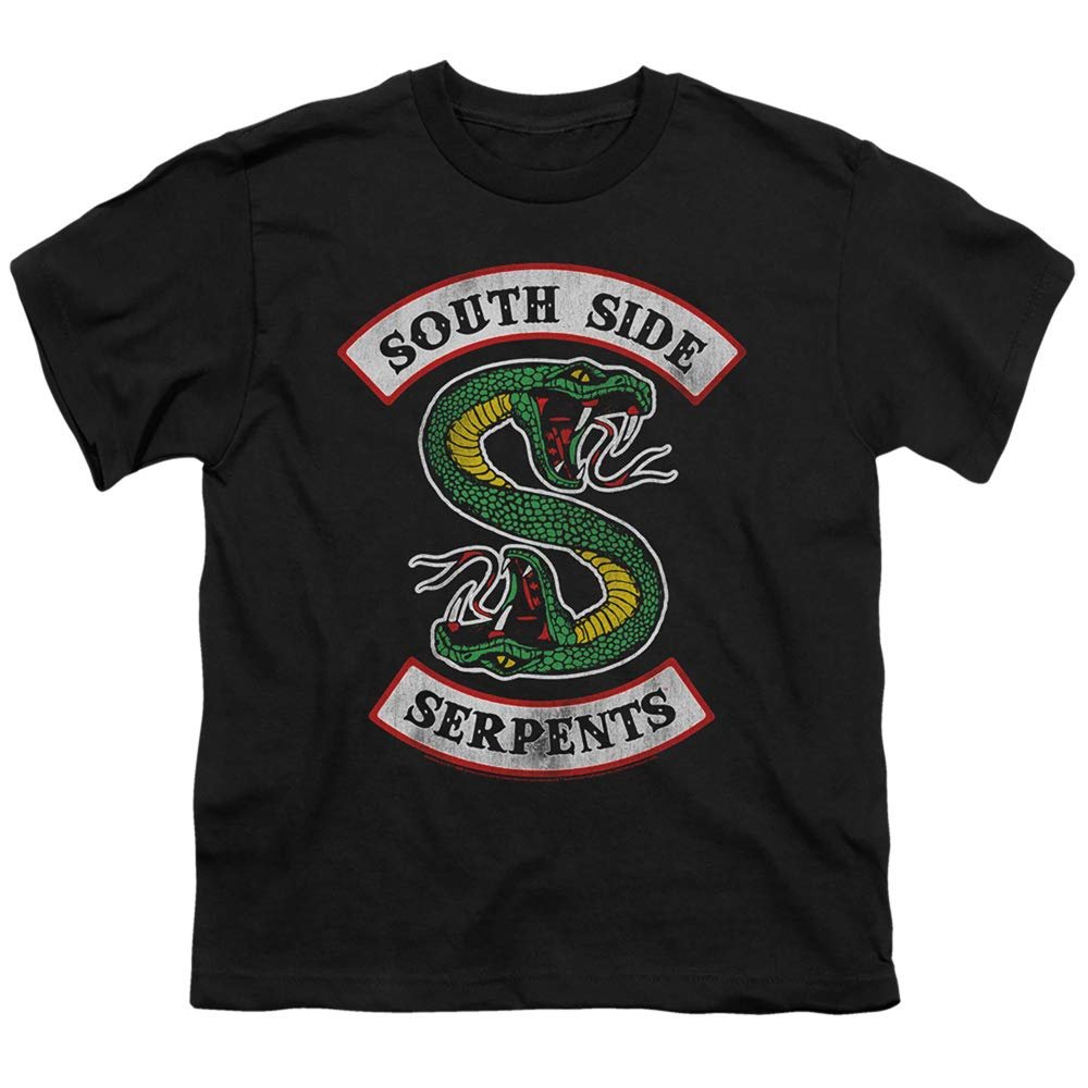 A&E Designs Riverdale Kids T-Shirt South Side Serpents Black Tee, XL