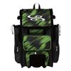 Boombah Rolling Superpack 2.0 Scratch Baseball/Softball Gear Bag - 23-1/2" x 13-1/2" x 9-1/2" - Black/Lime Green - Telescopic Handle - Holds 4 Bats - Wheeled Version view 1