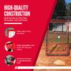 Hit Run Steal 71" x 43.5" Baseball/Softball Rebounder Net, Red - Adjustable Pitch Back with Strike Zone Target, Steel Frame, Reinforced Netting, Quick Setup for Home or Field view 2