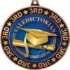 Graduation 3rd Place Perimeter Medal Bronze, 2.75" Graduate Valedictorian Prizes, Kids Valedictorian Trophy Medal Awards 100 Pack view 2