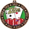 Poker 3rd Place Perimeter Medal Bronze, 2.75" Texas Holdem Poker Prizes, Kids Playing Cards Trophy Medal Awards 100 Pack view 2